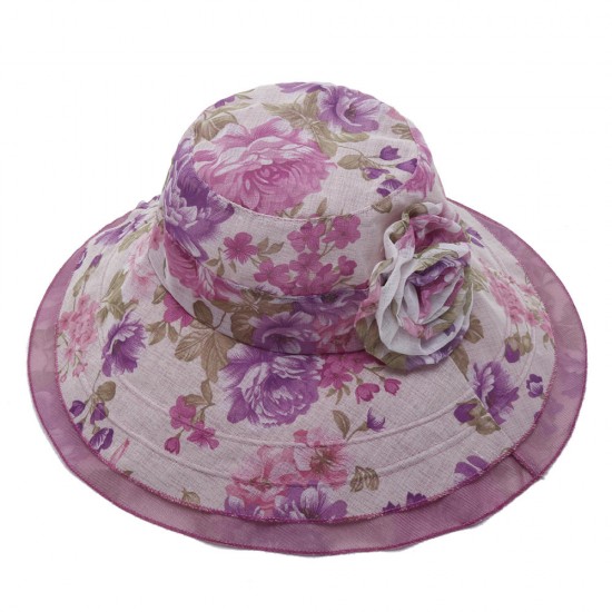 Women Summer Wide Brim UV Protection Bucket Hat Beach Visor Sun Cap UPF 50+