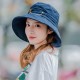 Women Summer Wide Brim UV Protection Bucket Hat Vacation Beach Visor Sun Cap