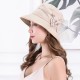 Women Sun Protection Wide Birm Beach Bucket Cap Outdoor Breathable Fishing Hat with Bowknot