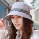 Women Sun Protection Wide Brimmed Bucket Hat Outdoor Sunscreen Fisherman Cap