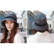 Women Sun Protection Wide Brimmed Bucket Hat Outdoor Sunscreen Fisherman Cap