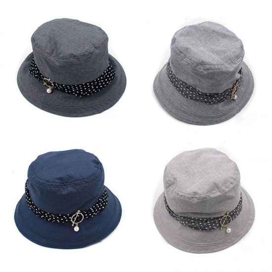 Women Sun Protection Wide Brimmed Bucket Hat Outdoor Sunscreen Fisherman Cap