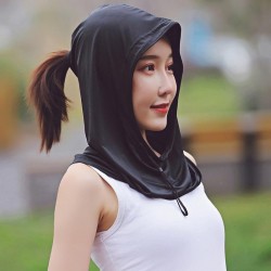 Women Sunscreen Scarf Ice Silk Hat Cover Face UV Protection Outdoor Cycling Travel Wild Sunshade Cap