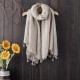 Women Tassel Cotton Chinses Style Fashion Scarf Warm Outdoor Causal Long Square Scarves