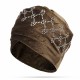 Women Velvet Elastic Beanie Cap Luxury Solid With Shine Rhinestones Bonnet Cap