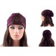 Women Velvet Ethnic Style Breathable Side Flower Turban Cap Flexible Headband