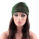 Women Velvet Ethnic Style Breathable Side Flower Turban Cap Flexible Headband