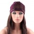 Women Velvet Ethnic Style Breathable Side Flower Turban Cap Flexible Headband