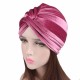 Women Velvet Solid Color Turban Hat Ear Protect Casual Elastic Beanies Cap