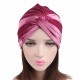 Women Velvet Solid Color Turban Hat Ear Protect Casual Elastic Beanies Cap