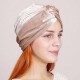 Women Velvet Solid Color Turban Hat Ear Protect Casual Elastic Beanies Cap