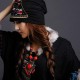 Women Vintage Beanie Caps Ethnic Embroidery Flowers Slouch Skullcap Cotton Breathable Hat