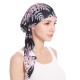 Women Vintage Muslim Floral Bandaged Turban Hat Bohemia Ponytail Headscarf