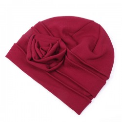 Women Vintage Muslim Floral Headband Beanie Cap Casual Headgear Chemotherapy Turban Hat