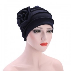 Women Vintage Muslim Floral Headband Beanie Cap Casual Headgear Chemotherapy Turban Hat