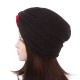 Women Vintage Muslim Polyester Crossed Chemical Turban Hat Casual Stripe Beanie Cap