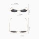 Women Vintage Oval Fashion Sunglasses UV400 Metal Frame Sunglasses Outdoor Travel Beach Sunglasses