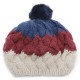 Women Vintage Patchwork Knit Hat Outdoor Winter Earmuffs Ski Skull Cap Beanie