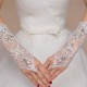 Women White Bridal Glove Lace Embroidered Wedding Dress Sleeve Gloves