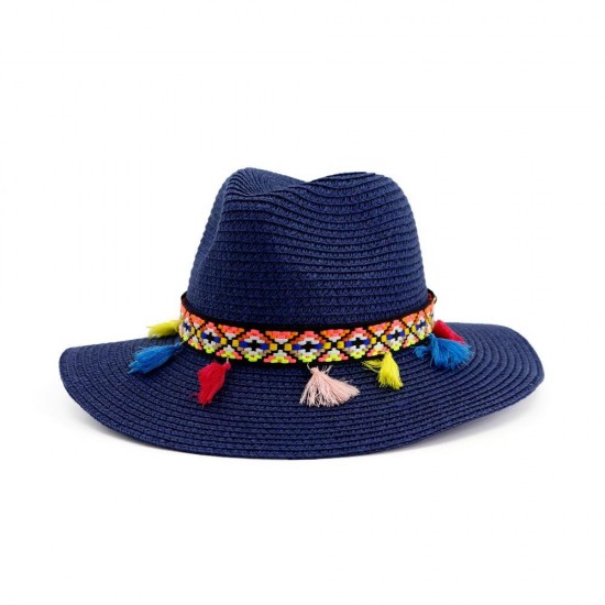 Women Wild Vogue Jazz Cap Outdoor Casual UV Protection Beach Gardening Straw Hat