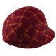 Women Windproof Thicken Woolen Blending Beret Caps Fashion Plaid Earmuffs Peaked Cap