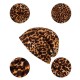 Women Winter Beanie Hat Cap Leopard Outdoor Dual Use Scarf and Hat