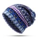 Women Winter Bohemian Style Multi-Purpose Beanie Scarf Slouchy Print Skullcap