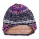 Women Winter Bohemian Style Multi-Purpose Beanie Scarf Slouchy Print Skullcap