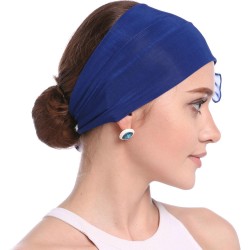 Women Winter Chiffon Muslin Flower Turban Good Elastic Decorative Hair Band Headband