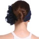 Women Winter Chiffon Muslin Flower Turban Good Elastic Decorative Hair Band Headband