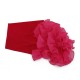 Women Winter Chiffon Muslin Flower Turban Good Elastic Decorative Hair Band Headband