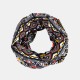 Women Winter Cotton Geometric Pattern Multi-purpose Flower Printing Beanie Cap Neck Gaiter Warm Face Shield Hats