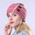 Women Winter Earmuffs Ponytail Knit Beanie Caps Outdoor Messy High Bun Hat