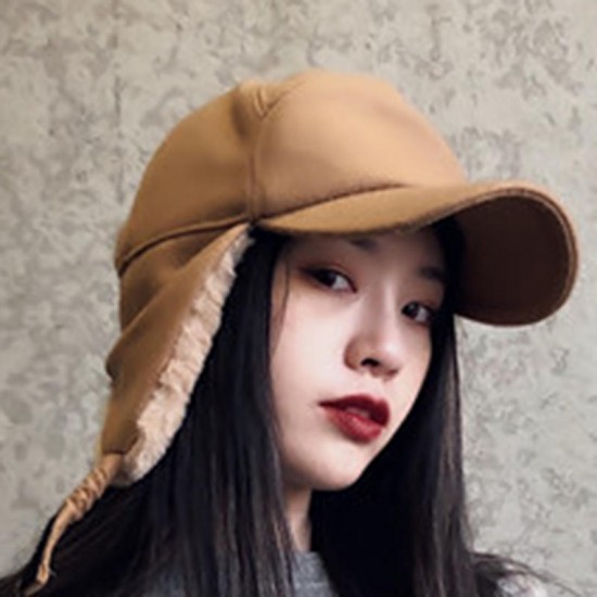 Women Winter Warm Adjustable Earmuffs Baseball Cap Outdoor Thicken Plus Velvet Hats