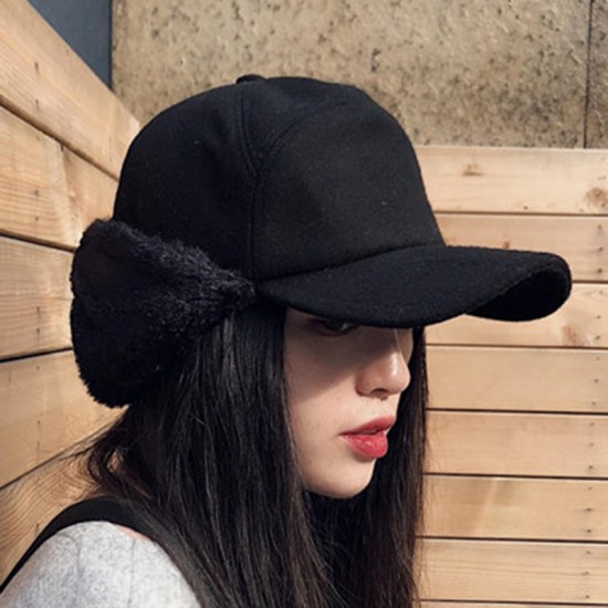 Women Winter Warm Adjustable Earmuffs Baseball Cap Outdoor Thicken Plus Velvet Hats