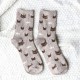 Women Winter Warm Cotton Cartoon Multi-color Soft Middle Tube Socks