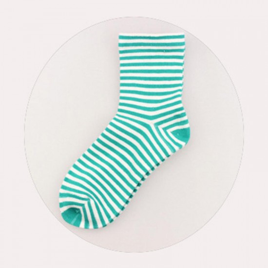 Women Winter Warm Cotton Striped Tube Socks Outdoor Deodorization Durable Ankle Sock