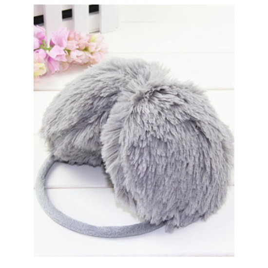 Women Winter Warm Ear Protector Fur Solid Color Ear Muffs