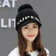 Women Winter Warm Earmuffs Knit Beanie Hat Outdoor Ski Beret Cap