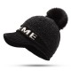 Women Winter Warm Earmuffs Knit Beanie Hat Outdoor Ski Beret Cap