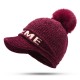 Women Winter Warm Earmuffs Knit Beanie Hat Outdoor Ski Beret Cap