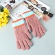 Women Winter Warm Full-finger Gloves Knitted Thicken Outdoor Sport Mittens