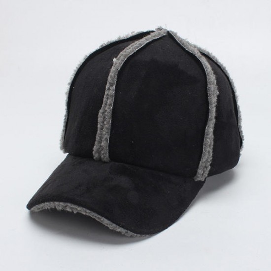 Women Winter Warm Suede Baseball Cap Outdoor Adjustable Hats Sports Cap