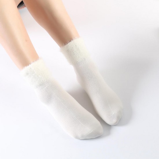 Women Winter Warm Thick Cotton Tube Socks Indoor Floor Socks