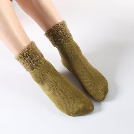 Women Winter Warm Thick Cotton Tube Socks Indoor Floor Socks