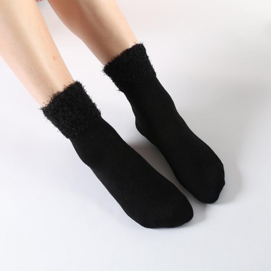 Women Winter Warm Thick Cotton Tube Socks Indoor Floor Socks