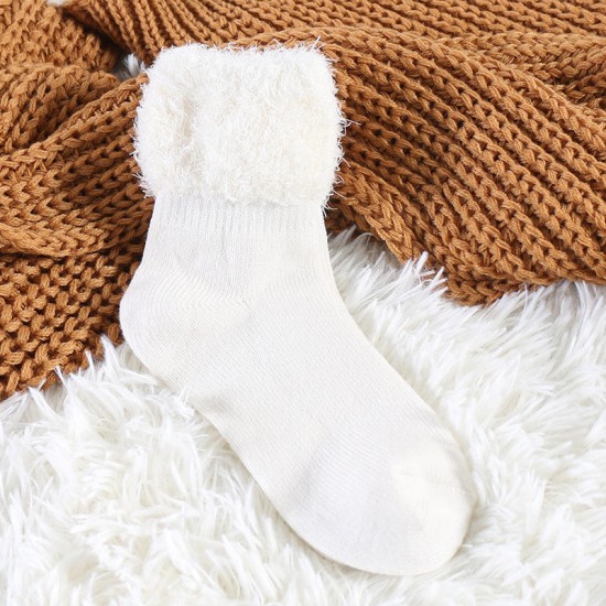 Women Winter Warm Thick Cotton Tube Socks Indoor Floor Socks