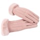 Women Winter Warm Thick Plus Velvet Lined Suede Glove Windproof Cycling Touch Screen Gloves