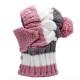 Women Winter Windproof Warm Plus Velvet Knit Hat Scarf Set with Face Mask Thicken Ski Earmuffs Cap