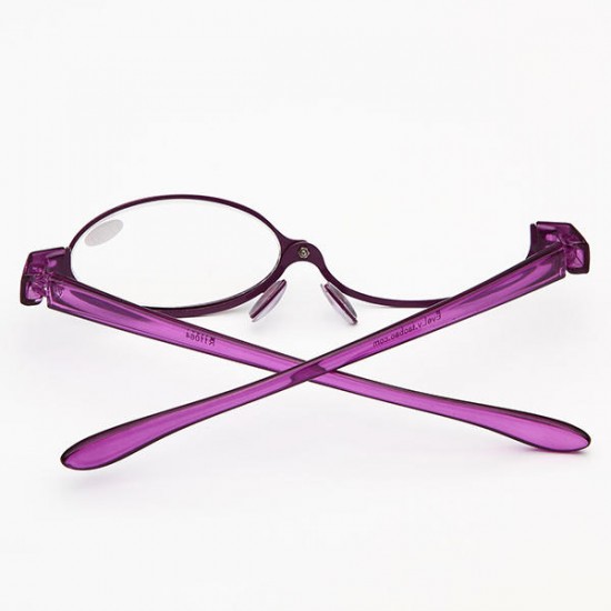 Womens 180 Rotatable Magnify Glasses Makeup Adjustable Reading Glasses